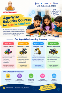 Robotics classes for kids in Kandivali at Robomonnk